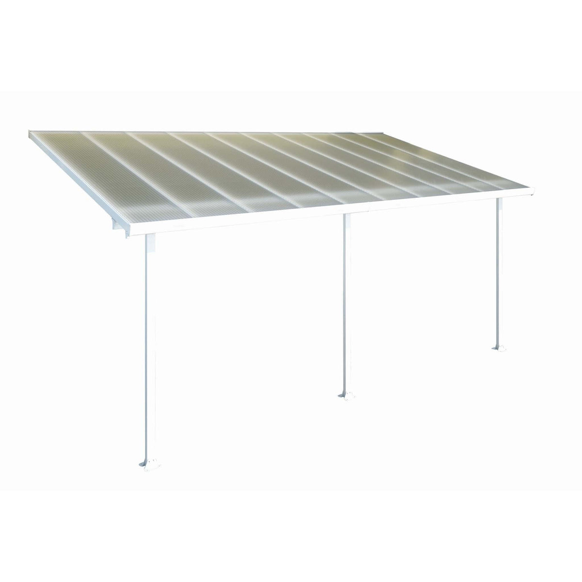 Palram - Canopia | 13 ft Wide Feria Patio Cover - White Clear - HG9214