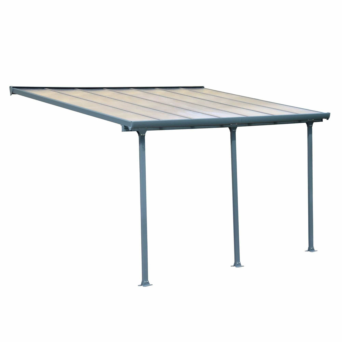 Palram - Canopia | 10 Ft Wide Feria Patio Cover - Gray Clear - HG9410