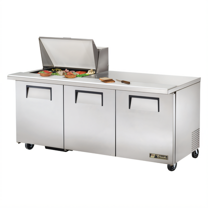 True Mfg. - General Foodservice TSSU-72-15M-B-HC Refrigerated Prep Tables - TSSU-72-15M-B-HC