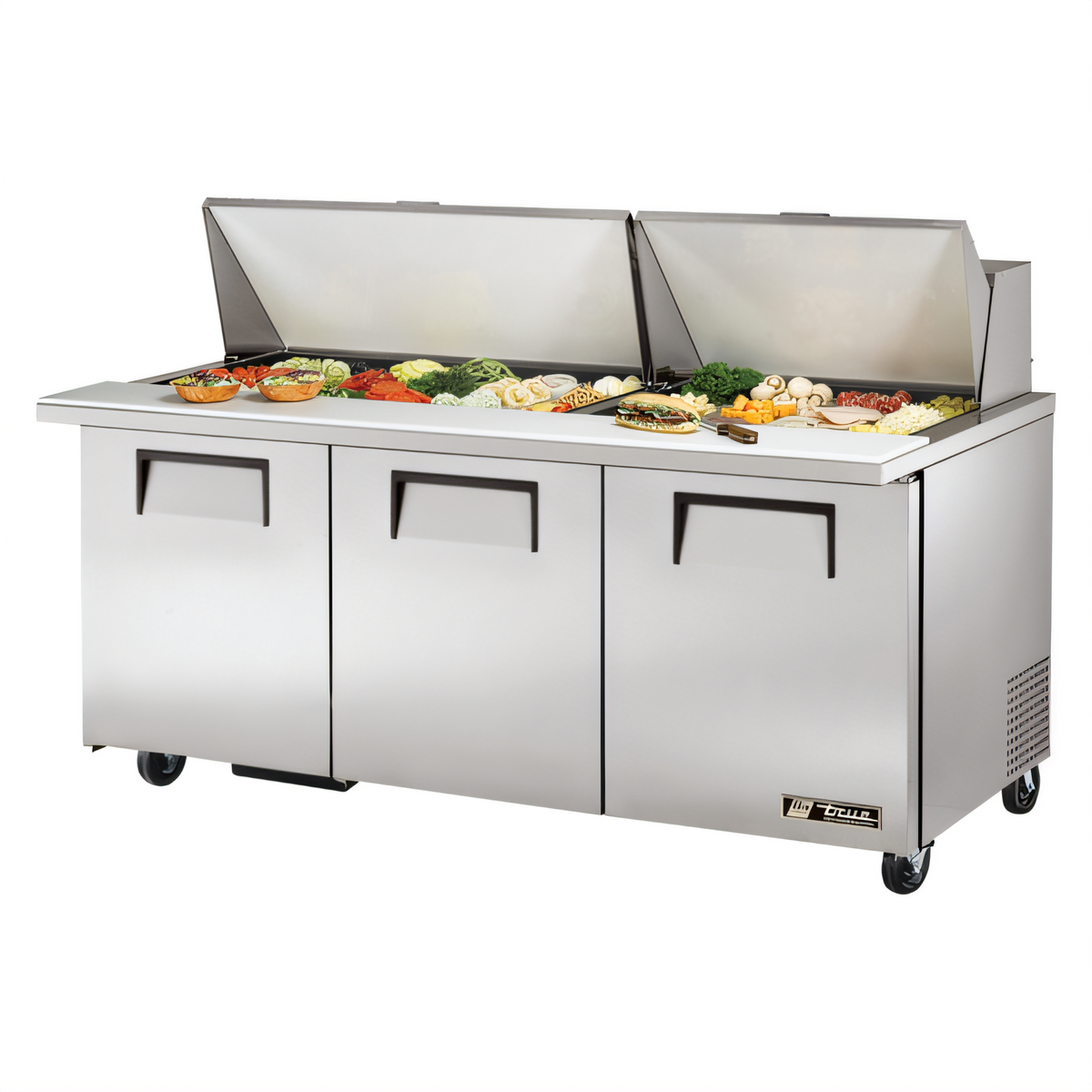 True Mfg. - General Foodservice TSSU-72-30M-B-ST-HC Refrigerated Prep Tables - TSSU-72-30M-B-ST-HC