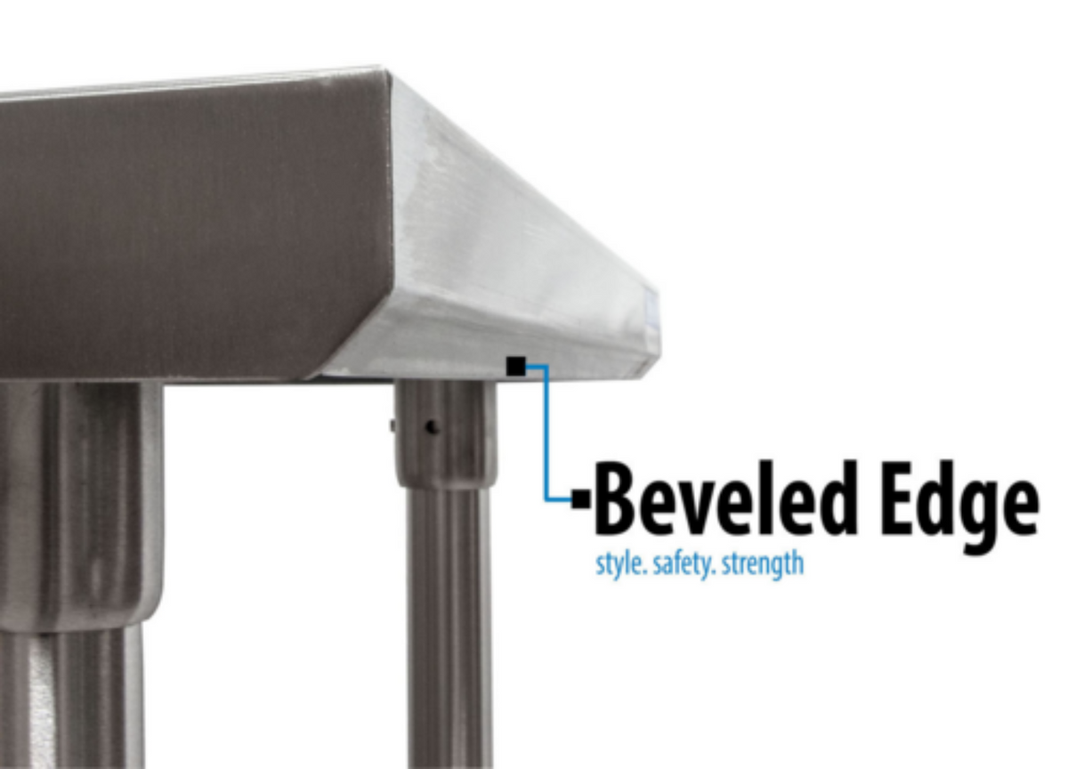 BK Resources QVTR5-4824 Stainless Steel Prep Tables