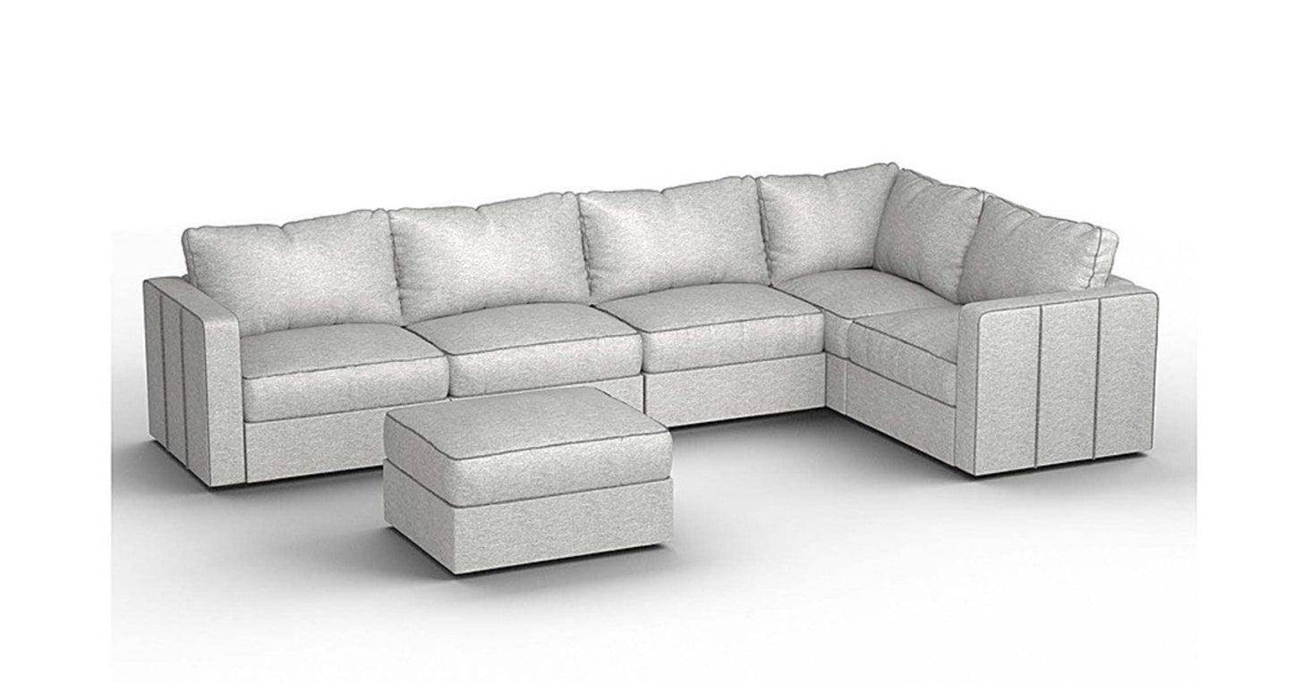 Lovesac – 6 Seats + 8 Sides Luxe Chenille &amp; Lovesoft – Tonal Sterling - 1772612886014_636