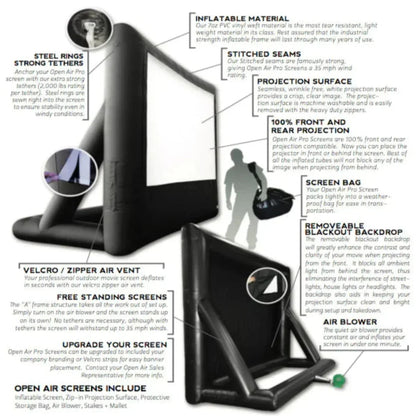 Open Air Cinema Event Pro Outdoor Movie Screen Kit - P-12