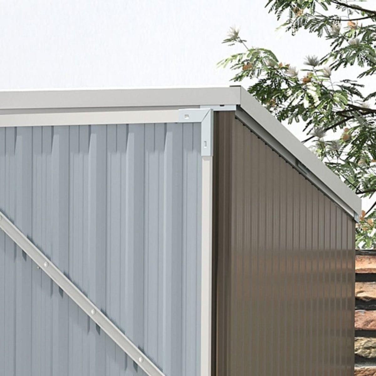 Outsunny 11' x 6' x 6' Steel Garden Storage Shed - 845-680CG