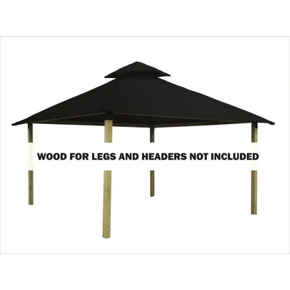 GREE Riverstone Industries ACACIA AGK12-SD 12 sq. ft. Gazebo Roof Framing And Mounting Kit with Sundura Canopy