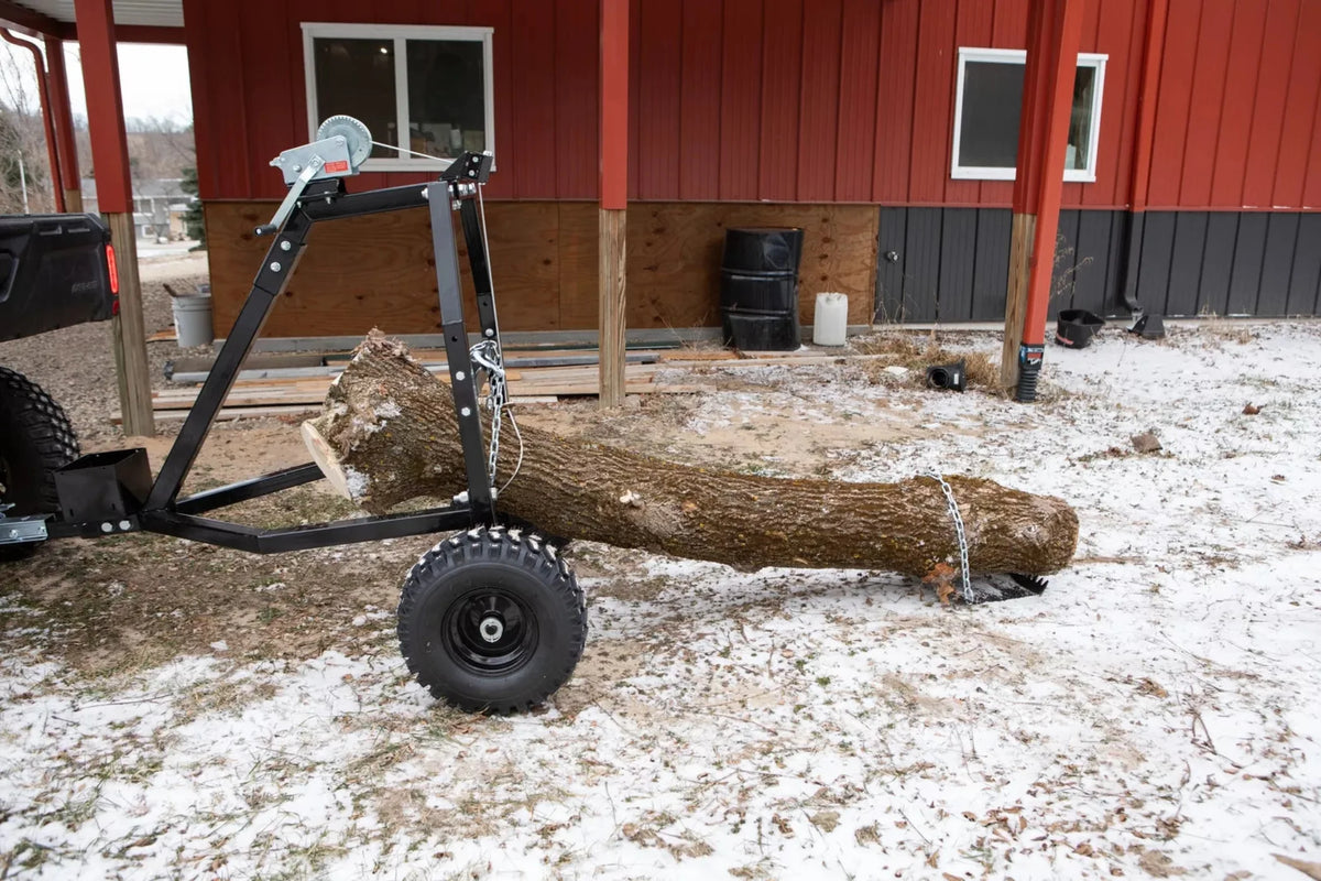 MotoAlliance Impact Implements Log Hauler 1500 Lbs Capacity with Viper Winch New - IP4424_MD4500_BK