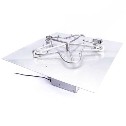 HPC 24″ Square Flat Pan Torpedo Burner Electronic Ignition System - TOR-24FSSEI-SQ-120VAC-NG