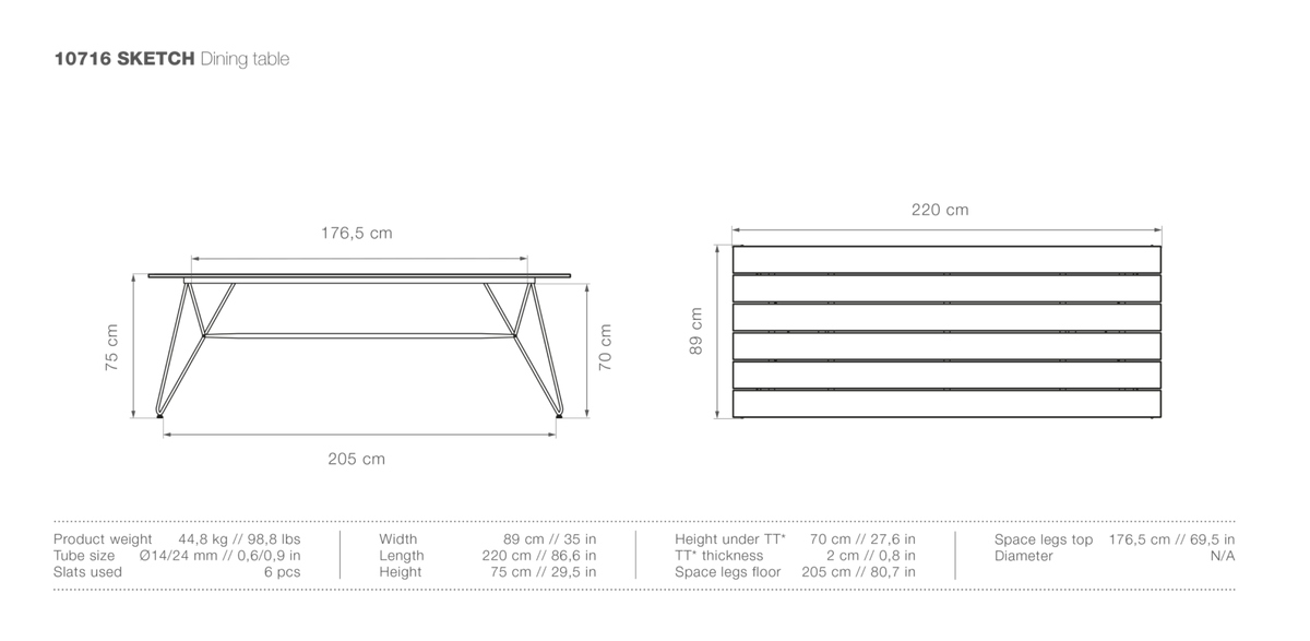 HOUE SKETCH Outdoor Dining Table - Procure Décor