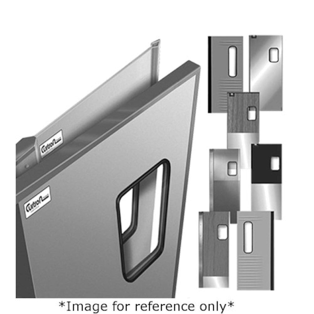 Curtron SPD-30-SS-GK-DBL-7896 78" x 96" Service-Pro Series 30 Double Swing Door - CUSPD30SSGKDBL7896