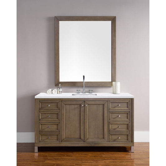 James Martin Vanities Chicago 60" Single Vanity - 305-V60S-WWW-3AF