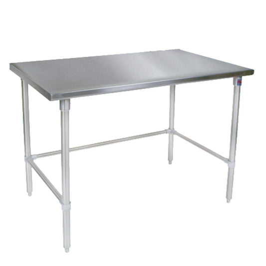 John Boos ST6-24120GBK 120" W x 24" D Work Table, Stainless Steel Top - JBST624120GBK