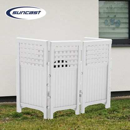 Suncast Outdoor Garden Yard 4 Panel Screen Enclosure Gated Fence, White (5 Pack) - 173090