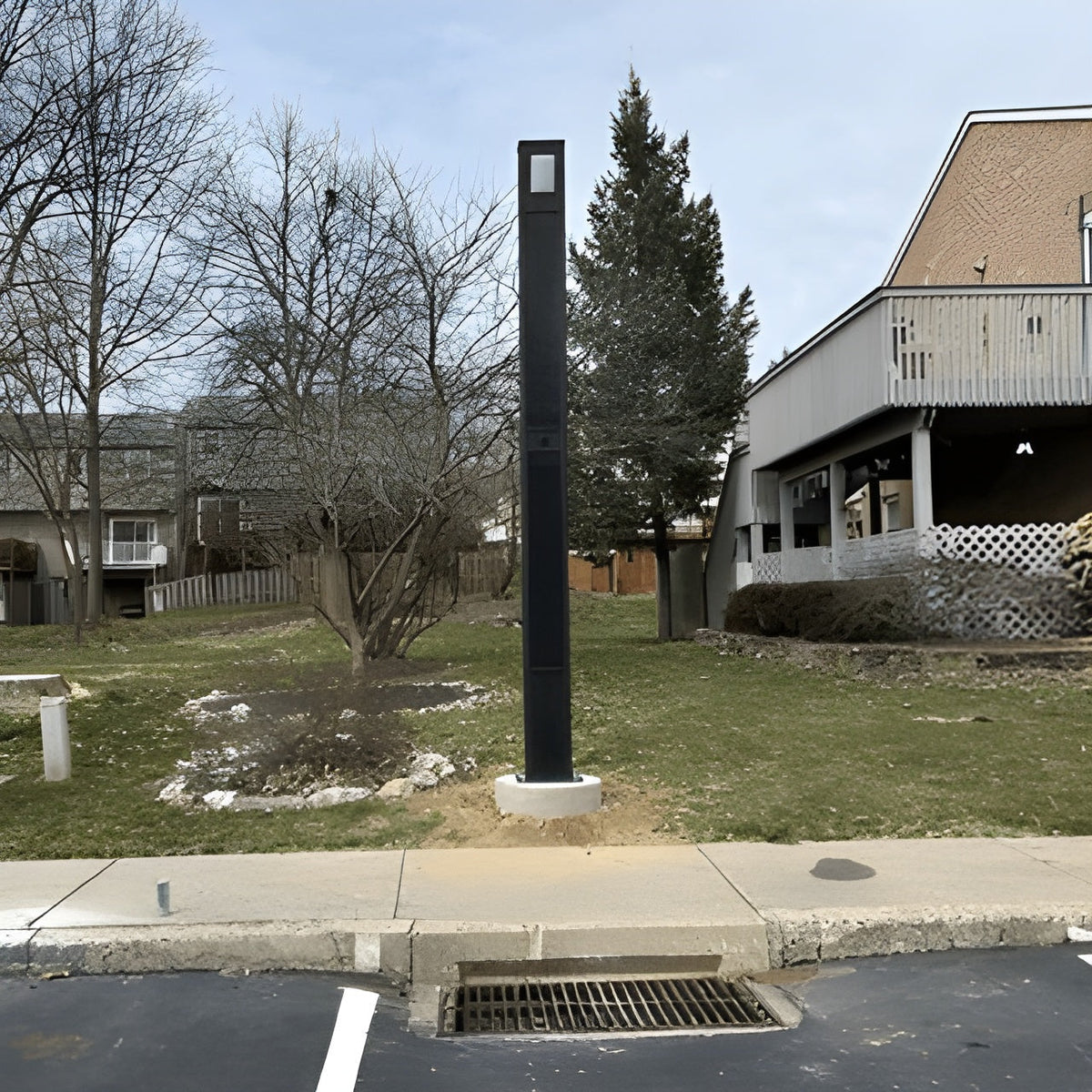 AVS Energy Solar Urban Light 40 Watt 6000 Lumens 5000K Black Housing Pathway Lighting Landscape Light Solar Resistant Bollard - Light  - AVS-TOTEM-40W