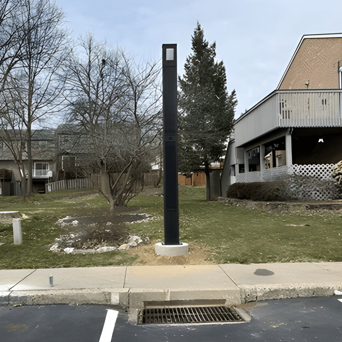 AVS Energy Solar Urban Light 20 Watt 3000 Lumens 5000K Black Housing Pathway Lighting Landscape Light Solar Resistant Bollard Light - AVS-TOTEM-20W