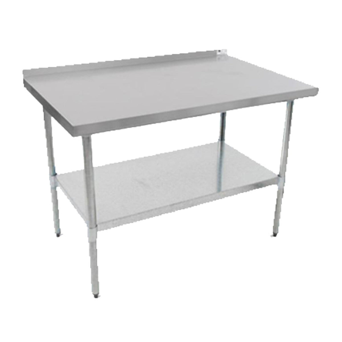 John Boos UFBLS6024 60" x 24" Stainless Steel Budget Work Table with Backsplash - JBUFBLS6024