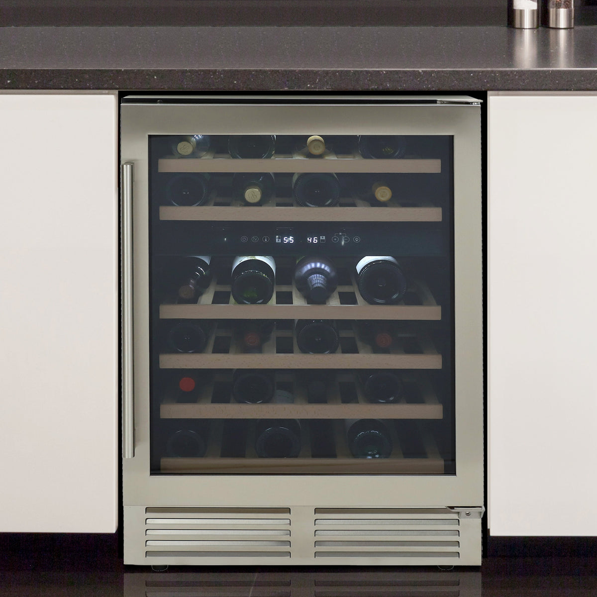Avanti DESIGNER Series Dual-Zone Wine Cooler, 46 Bottle Capacity - WCD46DZ3S