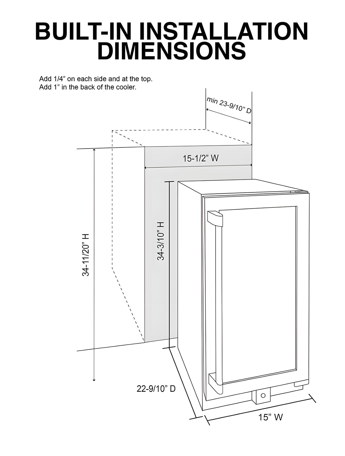 Vinotemp 15-Inch Outdoor Dual-Zone Wine & Beverage Cooler - VT-OUTDR15GD