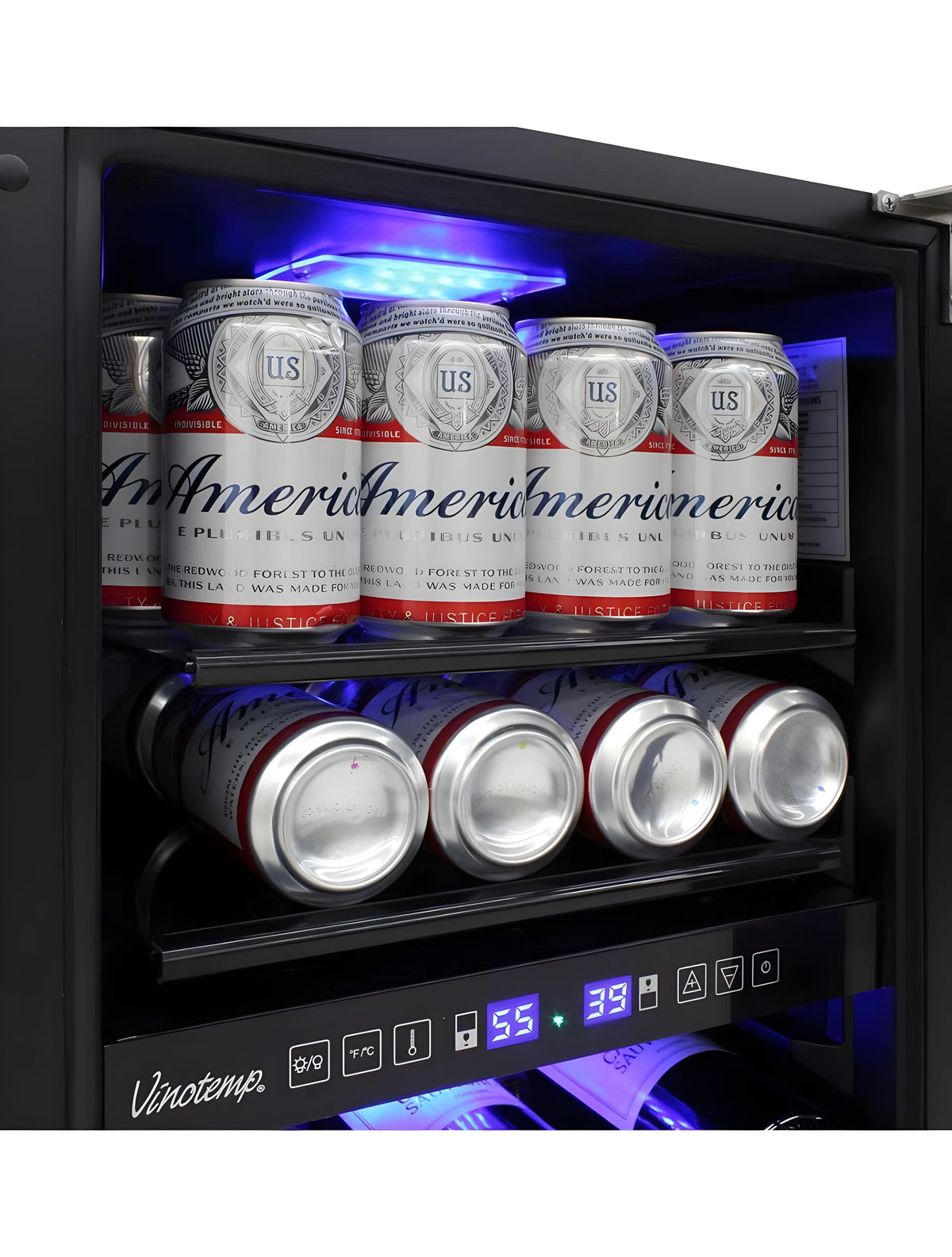 Vinotemp 15-Inch Outdoor Dual-Zone Wine & Beverage Cooler - VT-OUTDR15GD