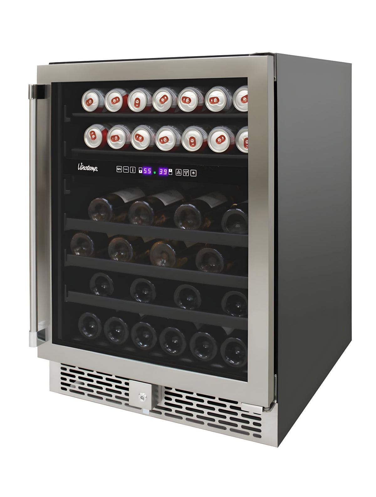 Vinotemp 24-Inch Outdoor Dual-Zone Wine & Beverage Cooler - VT-OUTDR24GD