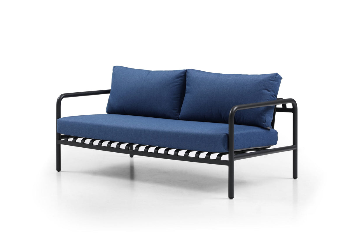 Whiteline Modern Living  Andrea 4-Pieces Outdoor Lounge Set in Blue Color - COL1833-BLU