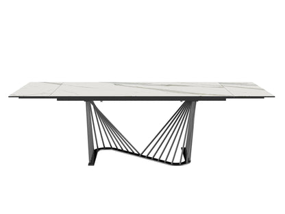 Whiteline Mods -  Roma Extendable Dining Table  - DT1633E-WHT