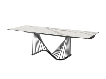 Whiteline Mods -  Roma Extendable Dining Table  - DT1633E-WHT