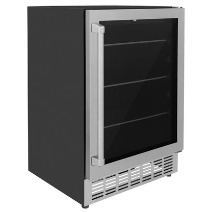 ZLINE 24" Monument 154 Can Beverage Fridge in Stainless Steel,  - RBV-US-24