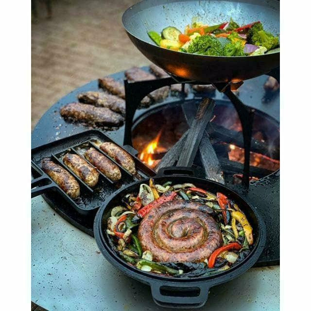 Wok Holder (Only Works WITH Optional Grill Grate Riser) - Mancave Backyard