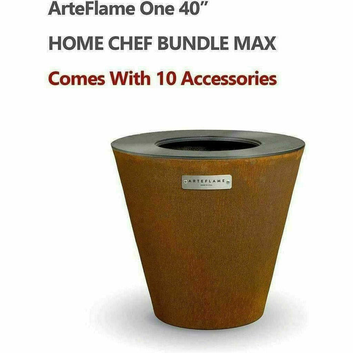 ArteFlame Outdoor Grills Arteflame One 30" Grill And Home Chef Max Bundle With 10 Grilling Accessories