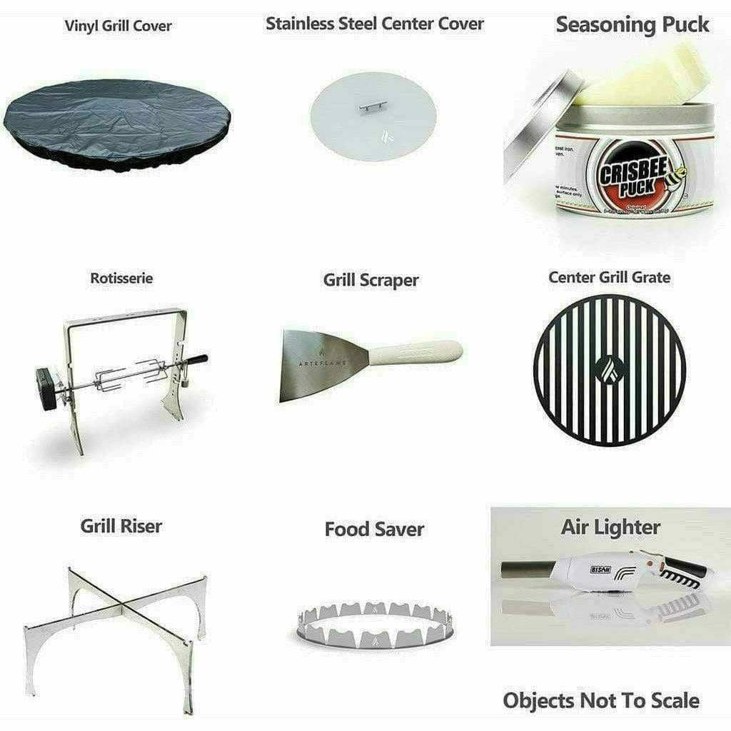 ArteFlame Outdoor Grills Arteflame One 40" Grill And Home Chef Max Bundle With 10 Grilling Accessories