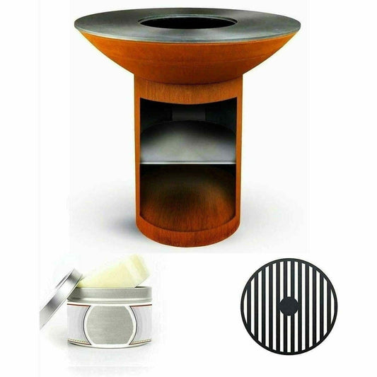 ArteFlame Wood | Charcoal Grills ArteFlame Classic 40" Grill High Round Base Storage Starter Bundle 2 Accessories