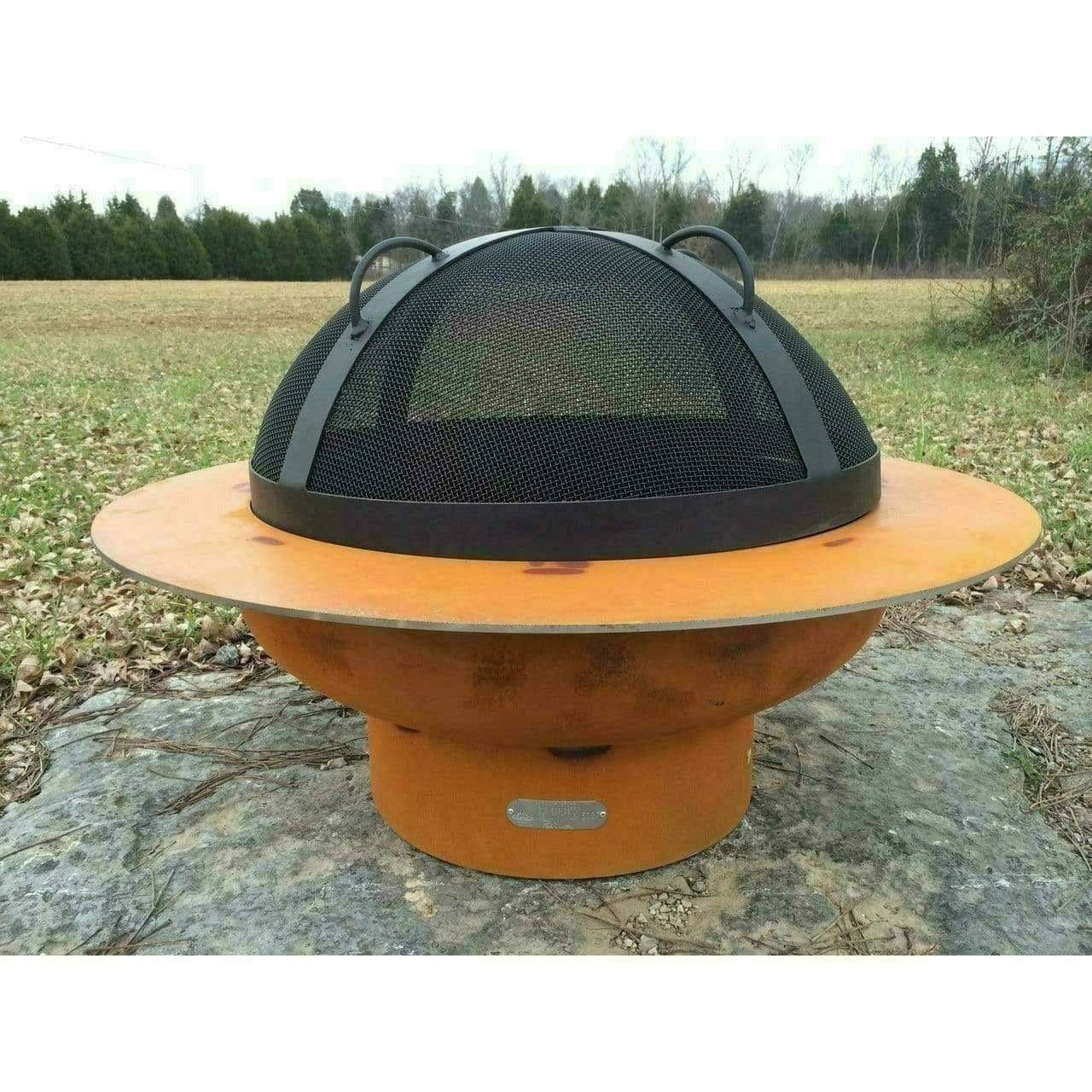 Fire Pit Art Fire Pit Cover Artisan Spark Guard - 27.5" (Fits Saturn fire pit)