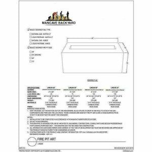 Fire Pit Art Fire Pit Fire Pit Art Linear 36" - 110K BTU Burner