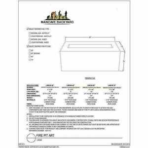 Fire Pit Art Fire Pit Fire Pit Art Linear 48" - 190K BTU