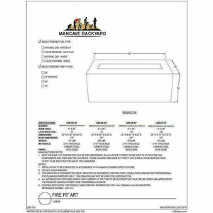 Fire Pit Art Fire Pit Fire Pit Art Linear 72" - 250K BTU Burner