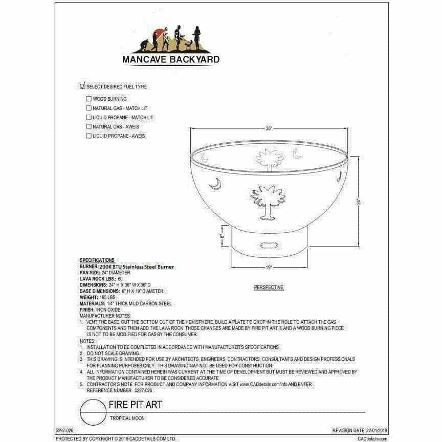 Fire Pit Art Fire Pit Fire Pit Art Tropical Moon Wood Fire Pit