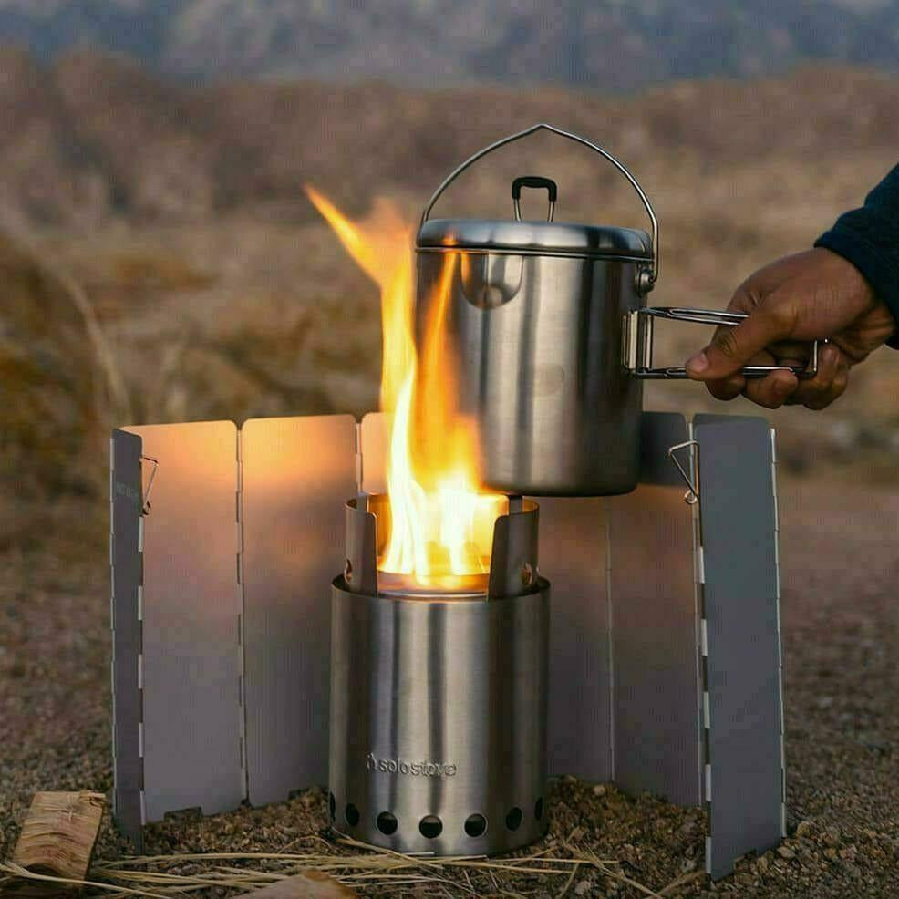 Solo Stove Aluminum Windscreen / Lite or Titan camp Solo Stove - Mancave Backyard